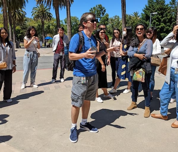 Tom giving a tour of the Google Mountain View office