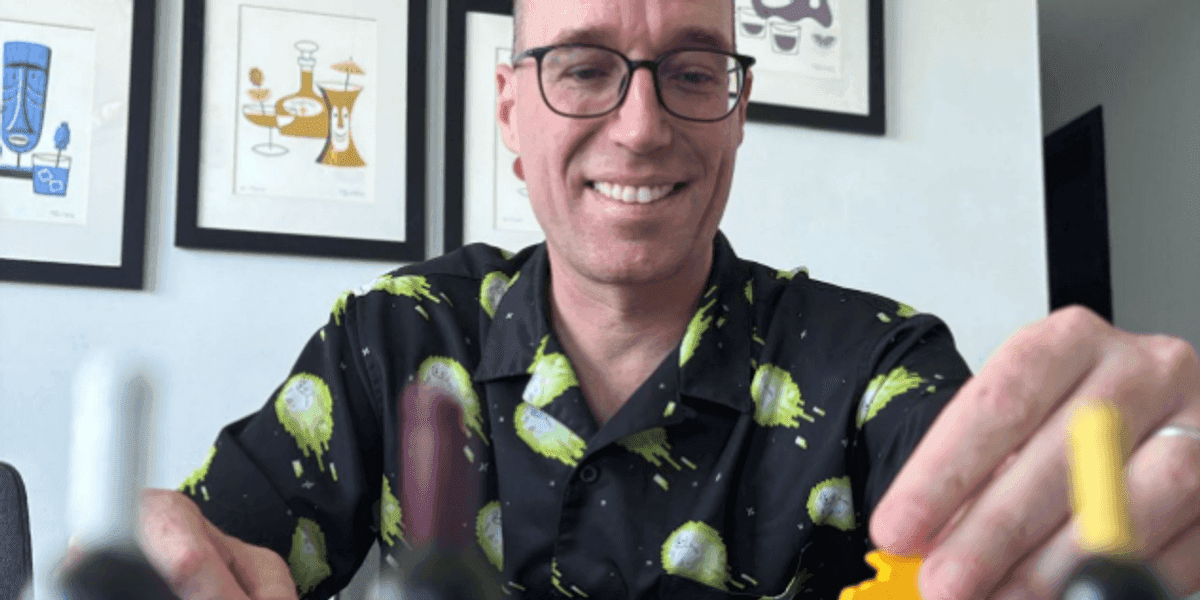 Brian playing a board game